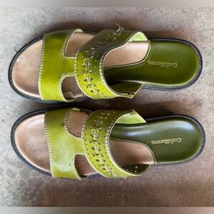Croft & Barrow  Green slip on Sandals